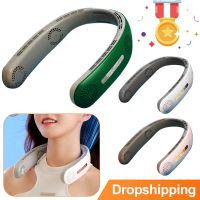 hot【DT】 Neck 4000mAh USB Rechargeable Mute Wearable Neckband Fans Air Cooling for