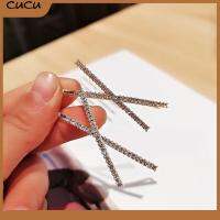 CUCU 1pc สาว คริสตัล Barrettes คลิปผม X หมวกเจ้าสาว คลิปด้าน rhinestones กิ๊บติดผม