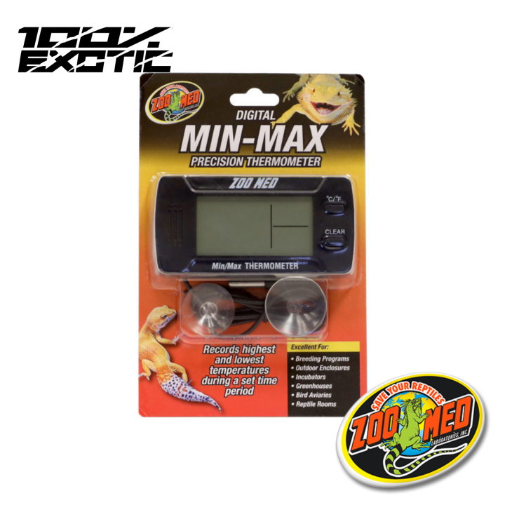 Zoomed Digital MinMax Precision Thermometer Bearded Dragon, Iguana