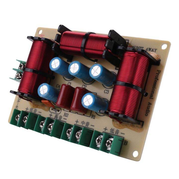 120W 4 Way Crossover Audio Speaker Crossover Dual Bass + Midrange