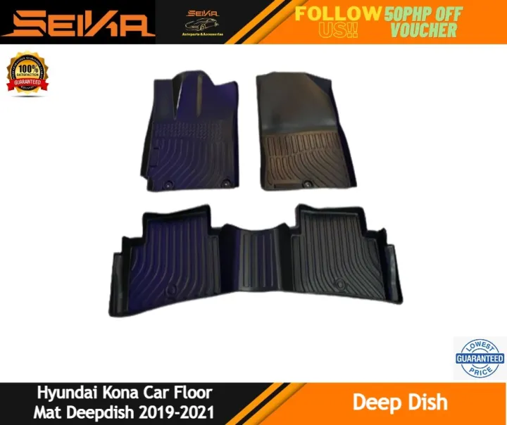 Hyundai Kona Deep Dish Car Floor Mat Deep Dish 20192021 Lazada PH