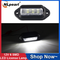 NLpearl 12 โวลต์ 6 SMD LED โคมไฟป้ายทะเบียนแสงสำหรับรถบรรทุก SUV รถพ่วงรถตู้,ขั้นตอนไฟมารยาท,โดม/ไฟขนส่งสินค้าหรือภายใต้ฝากระโปรงแสง