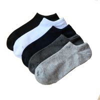 2020 New 100 Cotton Black Short Socks Men Spring Summer Thin Low - Top Short Mens Socks Size39-43 High Quality Sox 5PairsLot