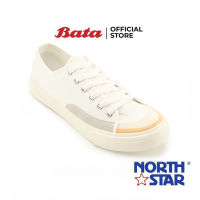 North Star by bata บาจา รองเท้าผ้าใบแบบผูกเชือก สนีกเกอร์ ทรงสวยสวมใส่สบาย แมทช์ได้กับทุกลุค สำหรับผู้ชาย สีขาว รหัส 8201053