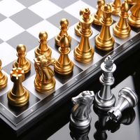 Medieval Chess Sets With Magnetic Large Folding Portable Chess Board 32 Chess Pieces Board Game Chess Figure Sets