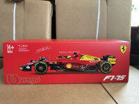 ใหม่สั้น1; 24 F1เฟอร์รารี75th ครบรอบ giallo Modena 16 # Leclerc 55 # Sainz ล้อแม็ก Die Cast รถรุ่นของเล่นกล่องอะคริลิ