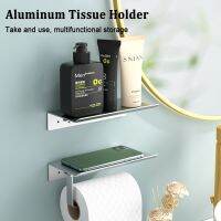 Toilet Paper Holder Roll Paper Storage Hook Wall Mounted Rolling Tissue Hanger with Mobile Phone Stand Bathroom Accessories Toilet Roll Holders