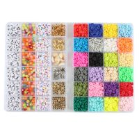 6mm Flat Round Clay Beads for Jewelry Making Necklaces and celets DIY Earring Necklace Craft Set Clay Bead Kit