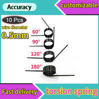 เส้นผ่านศูนย์กลางลวด 0.5 มม. 10 PCS V-spring Torsion Small Torsion Spring Hairpin Spring 180/120/90/60 Degree Torsion Spring Spring Clip-Yunjuek