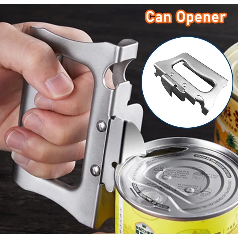 Multifunction Can Opener Stainless Steel Safety Side Cut Manual Tin Jar Tin  Opener Cans Kitchen Tool Beer Bottle Opener