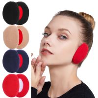 1Pair Bandless Ear Covers Portable Separate Earflap for Women Men Winter Fleece Earmuffs Cold Weather Cold Protection Ear Warmer