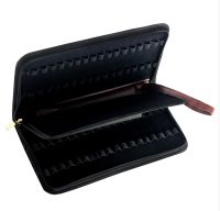 ☂ 2018 Fountain/Roller Ball Pen Large PU Leather 36 Fountain Pens Pencil Case Storage Holder Zip Bag for 36 Pens