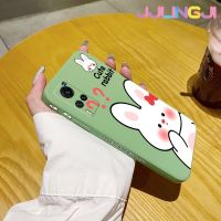 Jlingji เคสสำหรับ Vivo X60 Pro 5G เคสการ์ตูนน่ารักกระต่ายเคสมือถือนิ่มบางลายขอบสี่เหลี่ยมเคสซิลิโคนเคสนิ่มเคสป้องกันการกระแทก