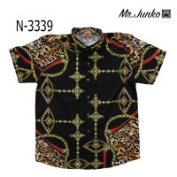 ?ส่งฟรี?เสื้อเชิ้ตชาย Mr-Junko ผ้านิ่มใส่สบายไม่ร้อน งานคุณภาพ พรีเมี่ยม ลายผ้าด้านหน้าต่อกัน N-3339