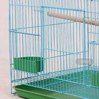 Wire Rectangular Small Cage for Small Birds and Canaries Rekord Equipped Feeders