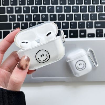 For Airpods 3 2 1 Pro Cover Funda Smiley Transparent Soft Silicone Earphone Case Headphone Shell For Apple Airpod 1/2 Cases New Headphones Accessories