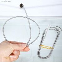 ☊ Refrigerator Drain Dredge Stainless Steel Flexible Peeling Air Pump Hose Tube Filter Fridge Drain Hole Cleaning Brush