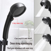Black Color Shower Head Pressure Boost Set Wall Mounted Shower Faucet Bath Mixer Tap Hot Cold Water Bathroom Accessories