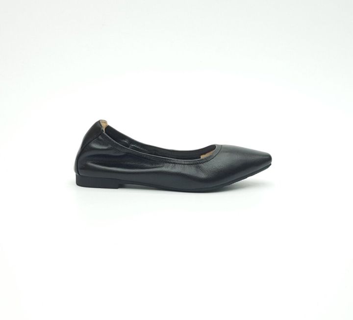 พร้อมส่ง-ทรงเล็กบวกเพิ่ม1-ไซส์-สินค้าลดราคาไม่รับเปลี่ยนคืน-zenachoo-รองเท้าส้นแบน-หนังแกะแท้-classic-softy-สี-black