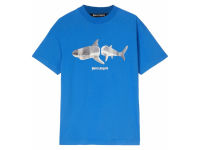 NicefeetTH - Palm Angels Shark Print Logo T-shirt (BLUE)