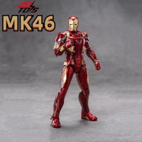 【CW】ZD Original Iron Man MK46 MK45 Action Figure WITH SUIT-UP GANTRY MK3 MK85 MK42 War Machine Collect Toy Marvel legends Gift