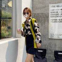 Korean style ladies long-sleeved tie-dye fashion shirt