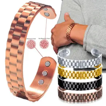 Wollet Pure Copper Medical Alert Bracelet for Men, Copper Chain Bracelets,  Health Gift, Length 7-8.66 inches, Adjustable Width:0.47'' - Walmart.com