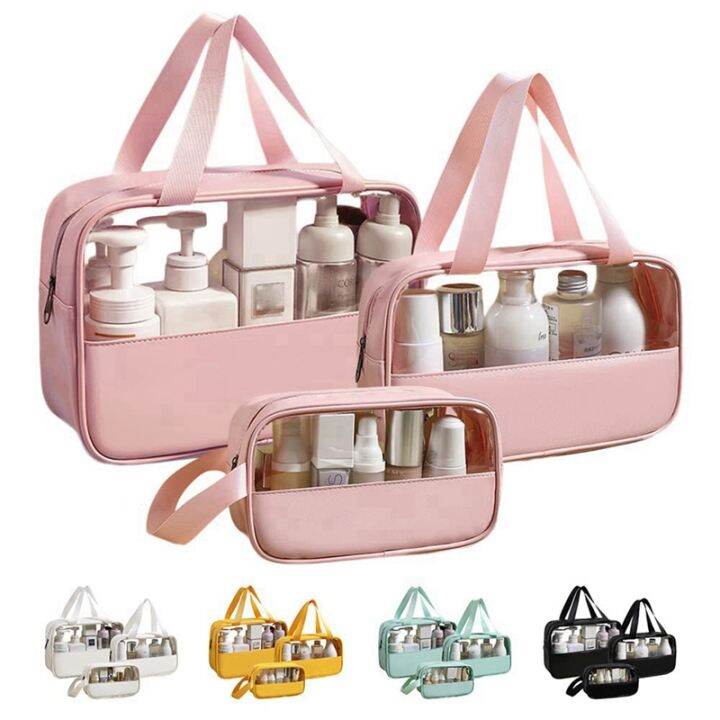 patchwork-cosmetic-bag-makeup-storag-bag-translucent-large-capacity-bath-bag-waterproof-travel-storage-bag