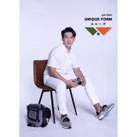 UNIQUEFORM เสื้อเชิ้ต แขนสั้น คอปก สีขาว Classic White Shirt ผ้าอ้อกฟอร์ด (PURE Oxford Shirt)