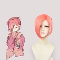 Cosplay wig วัยรุ่น Hanako-jun Sanye Xun ช่วย cosplqy วิกผมควันสีชมพูสไตล์ผมหางม้าสั้นจุดหางม้า