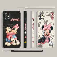 [Beike electronic] Mickey Minnie สีชมพูสำหรับ Samsung Galaxy A73 A53 A33 A52 A32 A22 A71 A51 A21S A03S A50 4G 5G Liquid ซ้ายเชือกโทรศัพท์กรณี