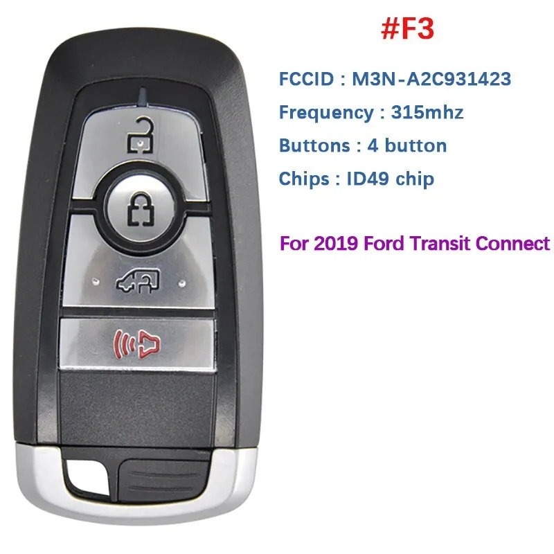 Ford HC3T-15K601-BC OEM 5 Button Key Fob by Keyless Entry Remote Inc