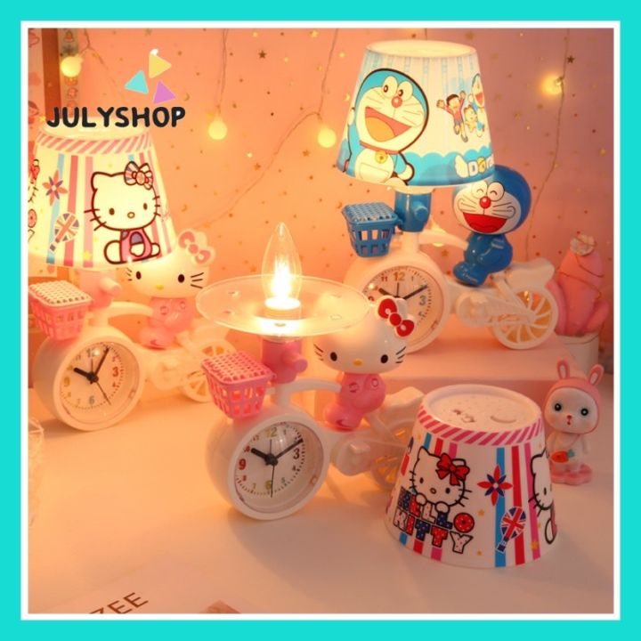 julyshop-โคมไฟ-โคมไฟการ์ตูน-โคมไฟ-โคมไฟนาฬิกา-โคมไฟน่ารัก-โคมไฟข้างเตียง-โคมไฟห้องนอน-โคมไฟ2in1พร้อมส่งจากไทย