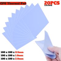 【YD】 5-20PCS100x100x0.5/1/2mm Silicone Thermal Sheet Computer CPU Graphics Chip Sink Adhesive Heatsink Cooling Conductive