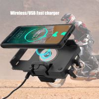 For BMW R1200GS R1250GS F700GS F800GS F750GS F850GS CRF1000L 12MM Motorcycle GPS mobile phone holder wireless/USB fast charger