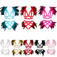 【hot】 Feathers Accessories Bdsm Bondage Harness Fashion Thong Briefs Erotic Stockings Goth Clothing Garters Wear