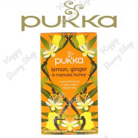 ชา PUKKA Organic Herbal Tea ?⭐LEMON GINGER &amp; MANUKA HONEY⭐? ชาสมุนไพรออแกนิค ชาเพื่อสุขภาพจากประเทศอังกฤษ 1 กล่องมี 20 ซอง