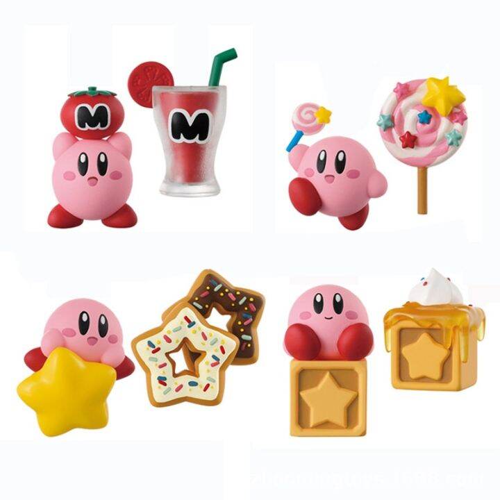 โมเดลการ์ตูนอนิเมะเรื่อง-kirby-4-8ชิ้นของเล่นฟิกเกอร์ตัวการ์ตูนสีชมพูน่ารักเคอร์บี้พีวีซีแอคชั่นฟิกเกอร์น่ารักของขวัญคริสต์มาสสำหรับเด็ก