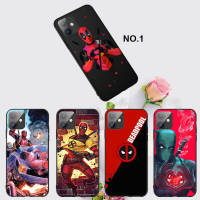 Casing หรับ iPhone 14 13 11 Pro Max 11 Mini 8+ 8 Plus Marvel Deadpool Pattern Phone เคสโทรศัพท์ อ่อนนุ่ม TPU Shockproof Black ปก