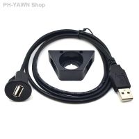 1m Waterproof USB 2.0 Male to Female Flush Mount Car Extension Cable Cord Wire Truck Boat Motorcycle Dashboard Dash Board Panel