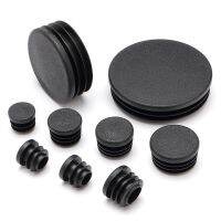 Black Circular Plastic Pipe Plug Dust Podotheca Sealing Cover Ornament Steel Tube Non-slip Mat Round Table and Chair Legs Door