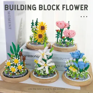 Flower Bouquet Perpetual Tulip Building Blocks, 3d Model, Home