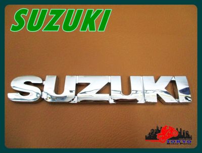 SUZUKI VITARA REAR GATE LID "CHROME" LOGO BADGE EMBLEM  size 15x2.5 cm. // โลโก้ติดฝากระโปรงท้าย SUZUKI สีโครม 1 ชิ้น พร้อมกาวติด