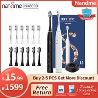 Nandme NX8000สมาร์ทโซนิคแปรงสีฟันไฟฟ้า IPX7กันน้ำไมโครสั่นสะเทือนทำความสะอาดลึก Whitener โดยไม่ต้องทำร้ายฟัน