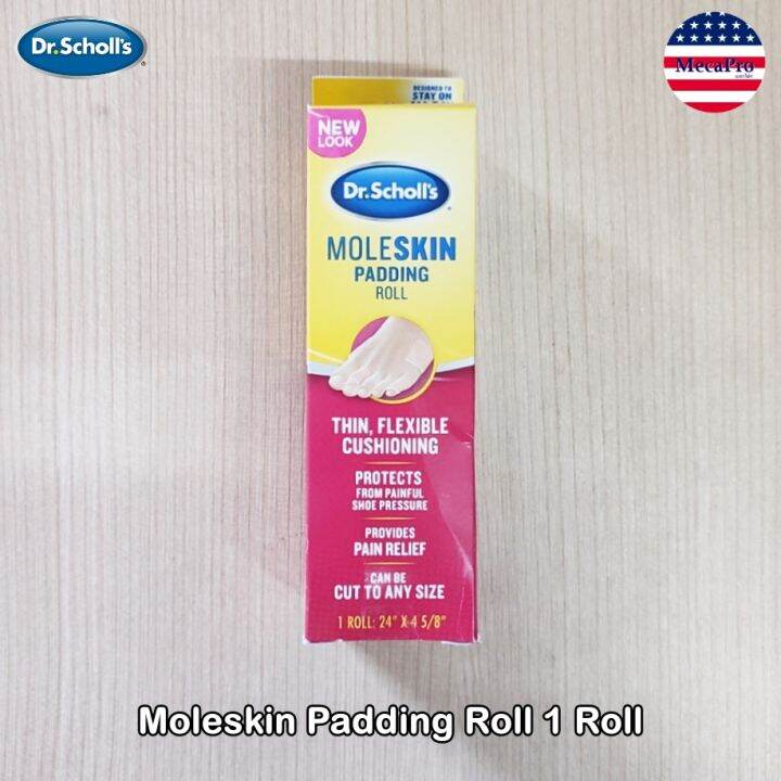 Dr.Scholl's® Moleskin Padding Roll 1 Roll, 24 in X 45/8 in เทปแปะ กัน
