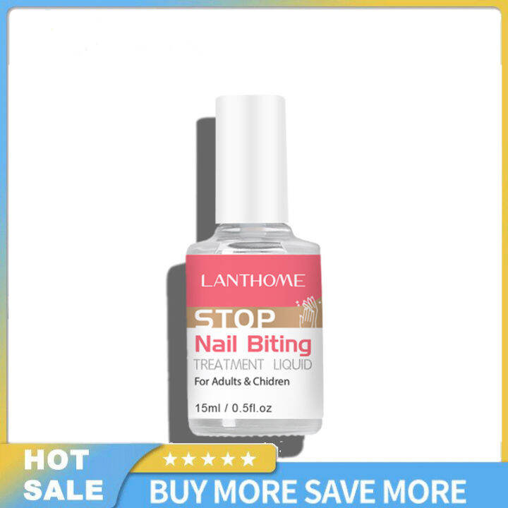 15ml Natural Bitter Polish Safe Longlasting Nail Polish Stop Nail Biting Stop Thumb Sucking For