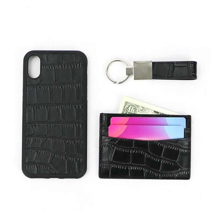 enjoy-electronic-custom-name-gift-set-wallet-card-holder-keychain-car-genuine-leather-crocodile-pattern-mobile-phone-case-for-samsung-all-iphone