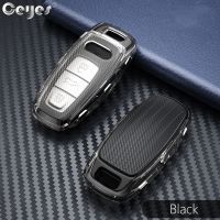 fgjfykjd car key case cover Bag Carbon fiber pattern TPU For Audi A6 C8 A7 A8 Q8 2018 2019 car accessories durable car styling new