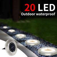 ◈ 20LED Solar Lawn Yard Led Night Light Buried Solar Garden Light IP65 Waterproof Outdoor PathWay Floor Under Ground Spot Lamp