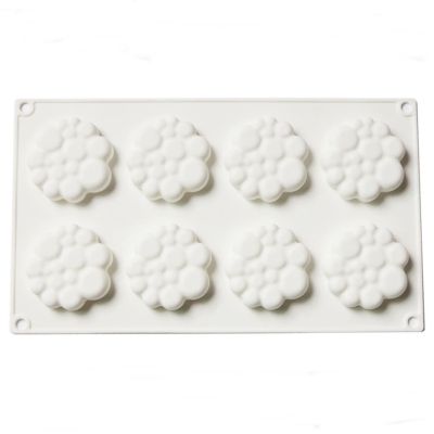 GL-แม่พิมพ์ ซิลิโคน รูปทรงคุ้กกี้ 8 ช่อง (คละสี) Cookies silicone mold